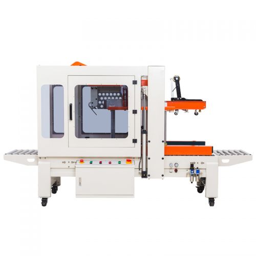 Máy dán băng dính thùng carton DQFXZ-5050S (gấp nắp, tự động điều chỉnh kích thước)