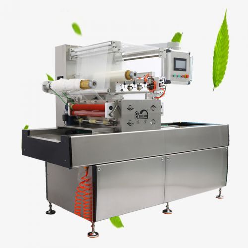 Máy đóng gói hút chân không, bơm khí khay thực phẩm liên tục ZKM-550 M/650 M