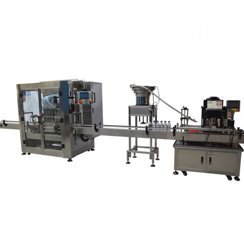Dây chuyền chiết rót đóng nắp tự động (bơm piston, 6 đầu chiết)