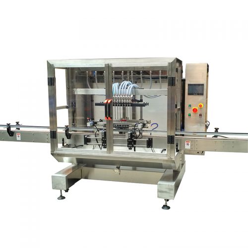 Dây chuyền chiết rót, đóng nắp tự động (tự chảy, 10 đầu chiết)